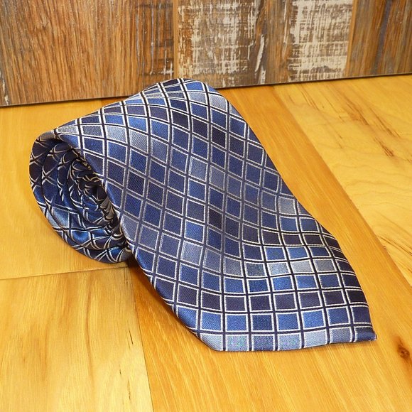 George Men's Blue Designed Tie - Picture 1 of 7